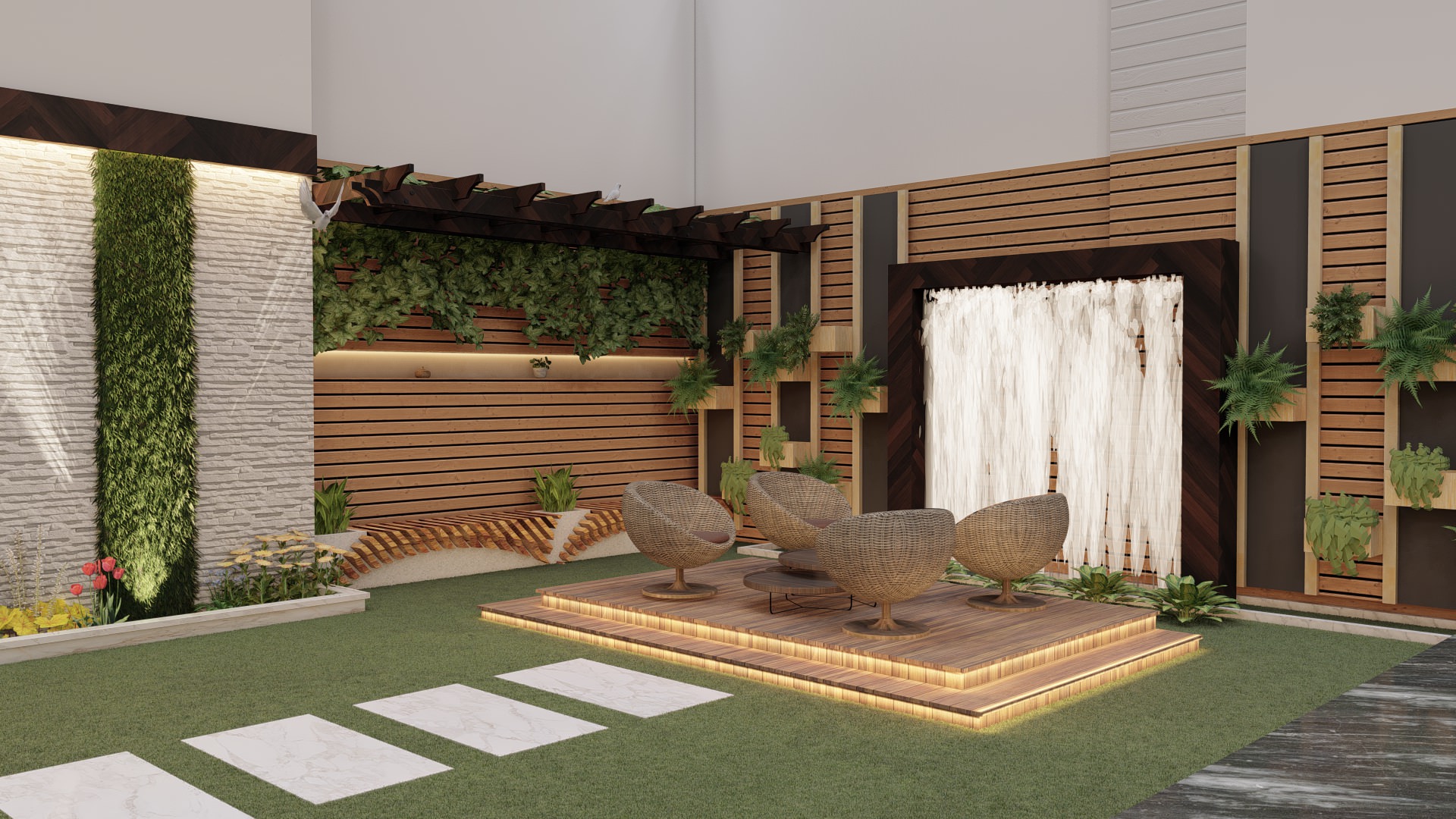 contemporary Garden design at Woodford Green