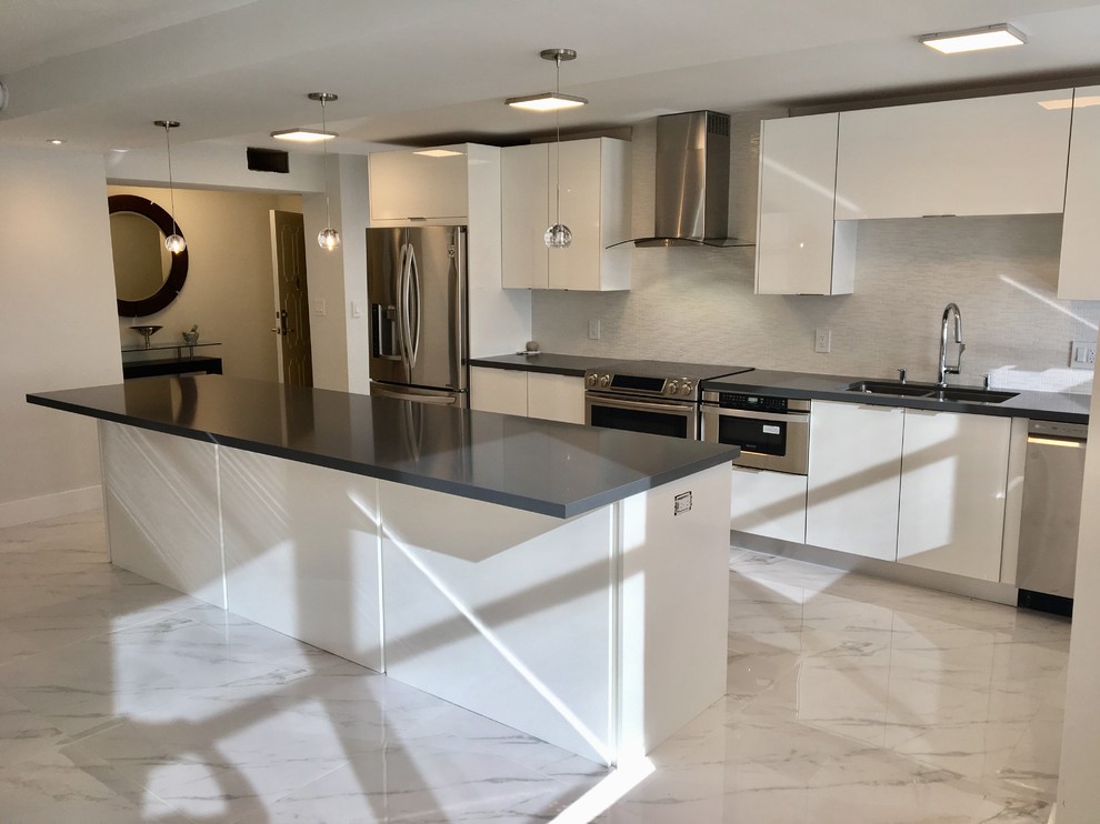 The kitchen island
