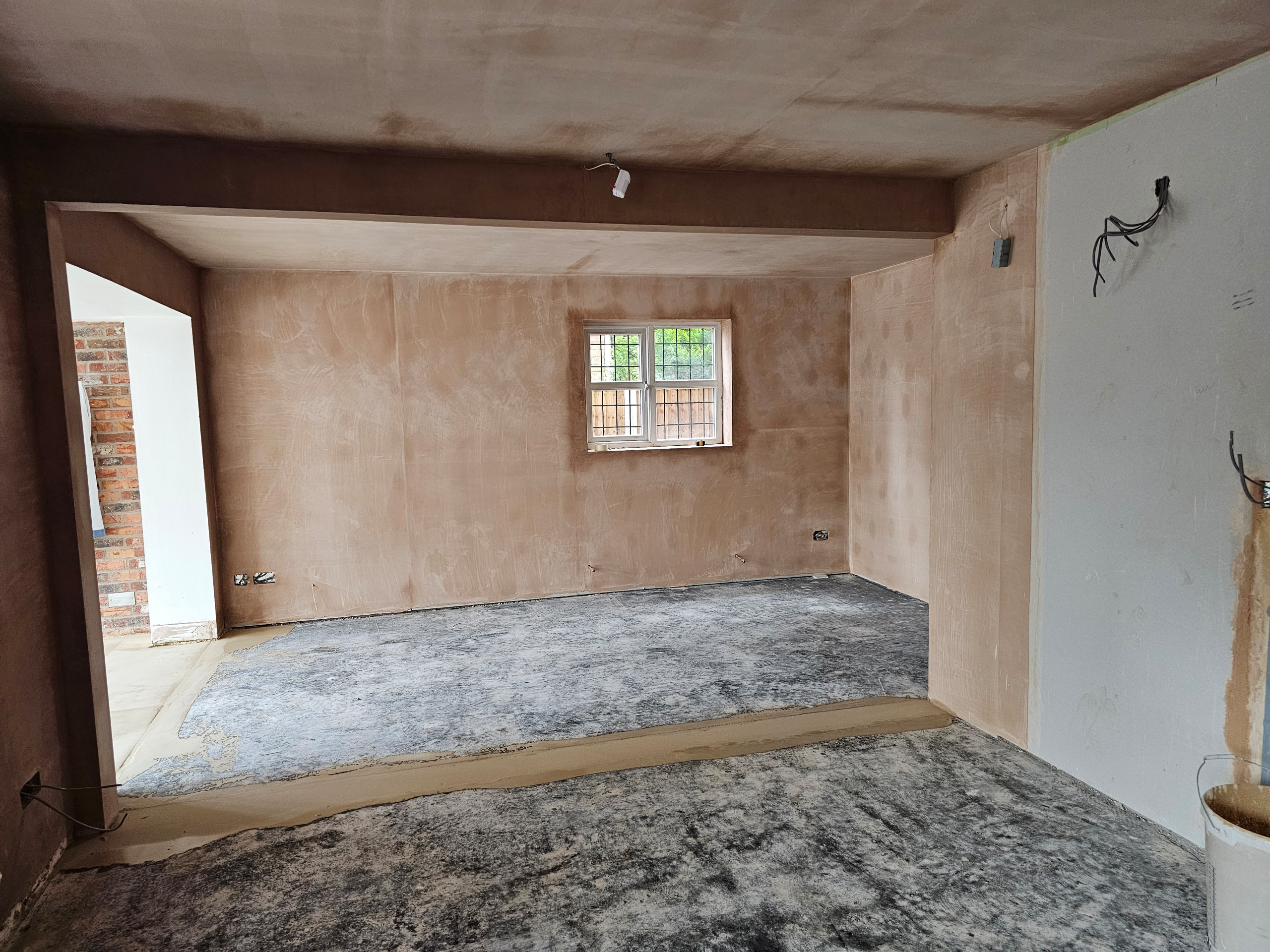 Making good well under way, this is the old kitchen area as seen from the new.
