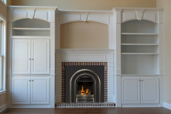 Fireplace With Built In Cabinets Traditional Family Room