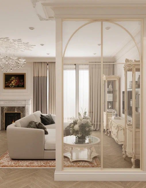 Светлая квартира 112,55 м² в современном стиле