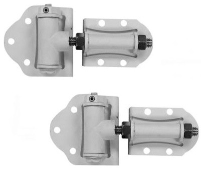 Veranda Gate Hinges: Heavy Duty Self-Closing White Vinyl Gate Hinge ...