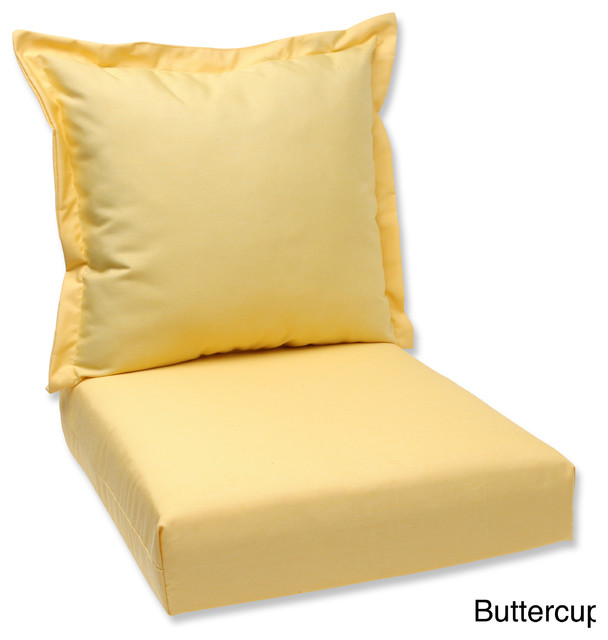 Pillow Perfect Deep Seating Cushion and Back Pillow with Sunbrella Fabric