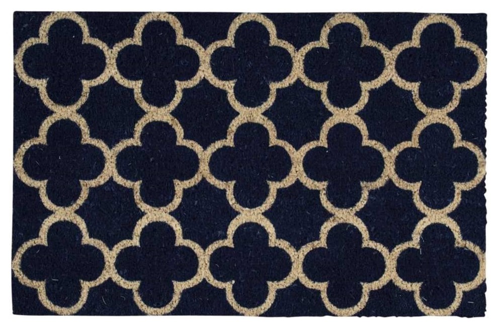 Waverly Greetings "Framework" Navy Doormat 1'6"x2'4", 2' x 3