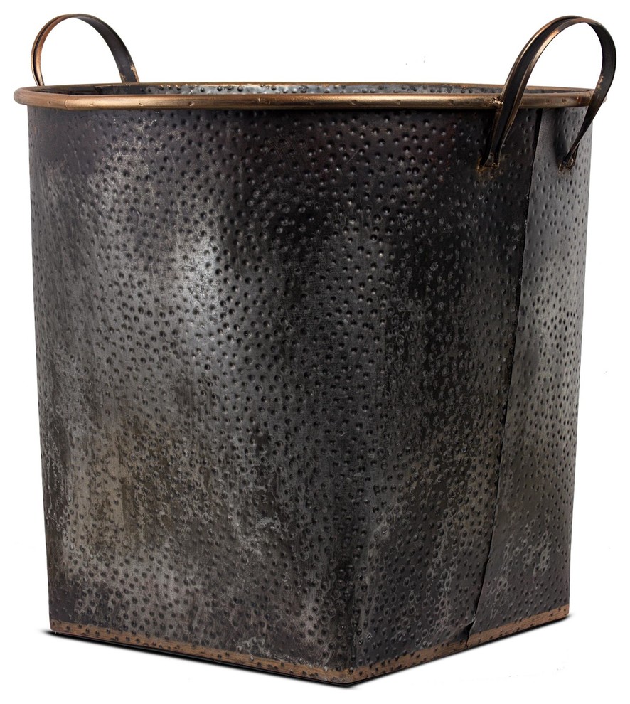 Metal Storage Basket, Large - Traditional - Baskets - by American Art  Decor, Inc. | Houzz