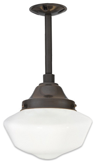 The Classic Schoolhouse Outdoor Stem Mount Ceiling Light