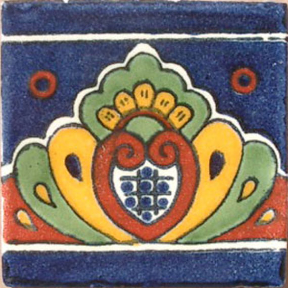 4"x4" Mexican Ceramic Handmade Tile #C064