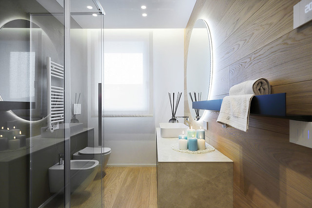 Foto d'interni attico Portovenere contemporary-bathroom