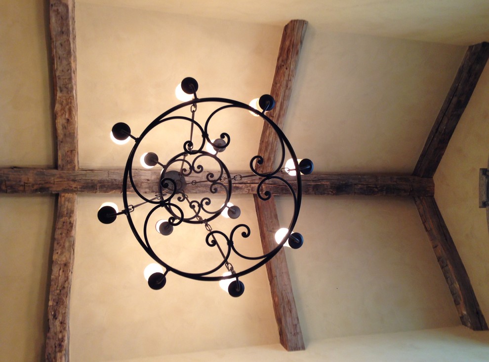 Inspiration for a rustic entryway remodel in Austin