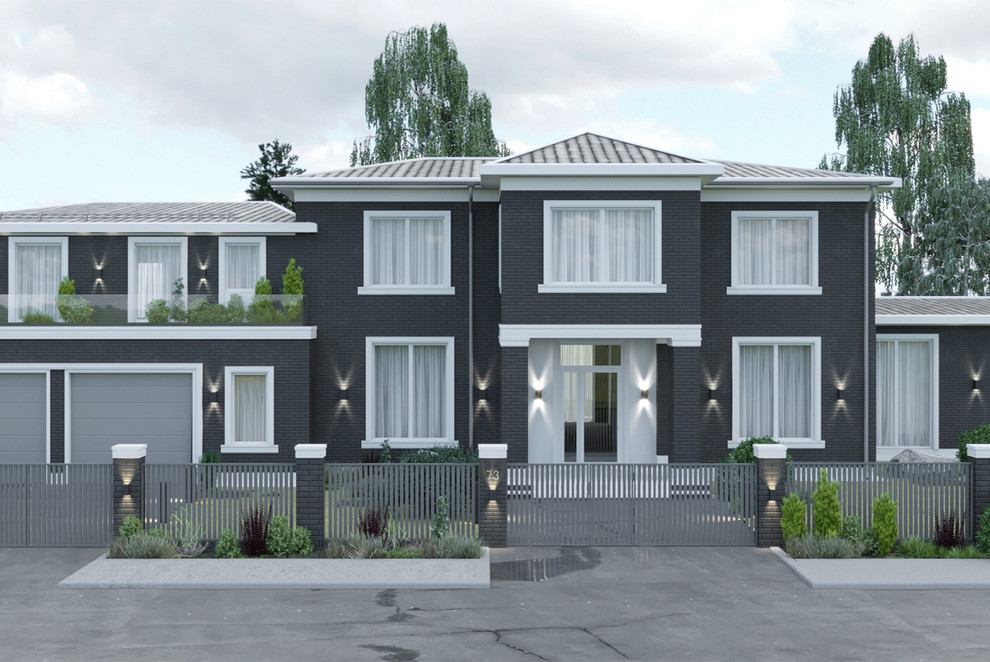 Дом цвета антрацит