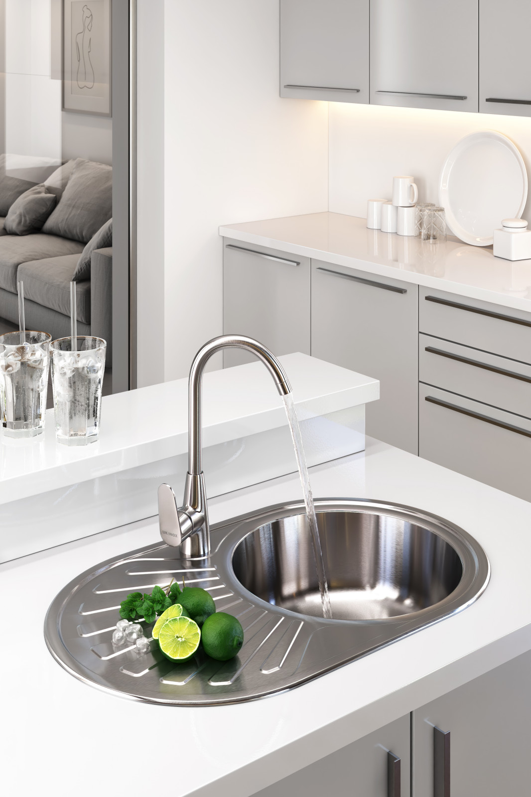 Кухонные мойки в интерьере