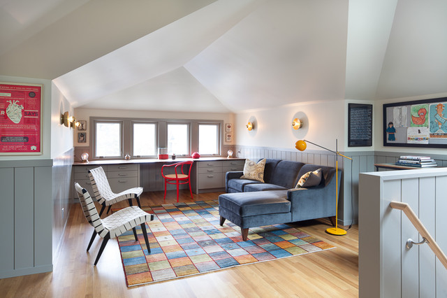 Irvington Attic Office american-traditional-home-office