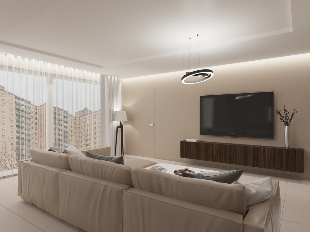 Гостиная с камином