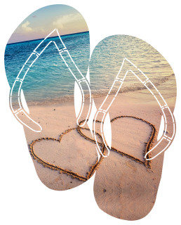 flip flop metal wall art