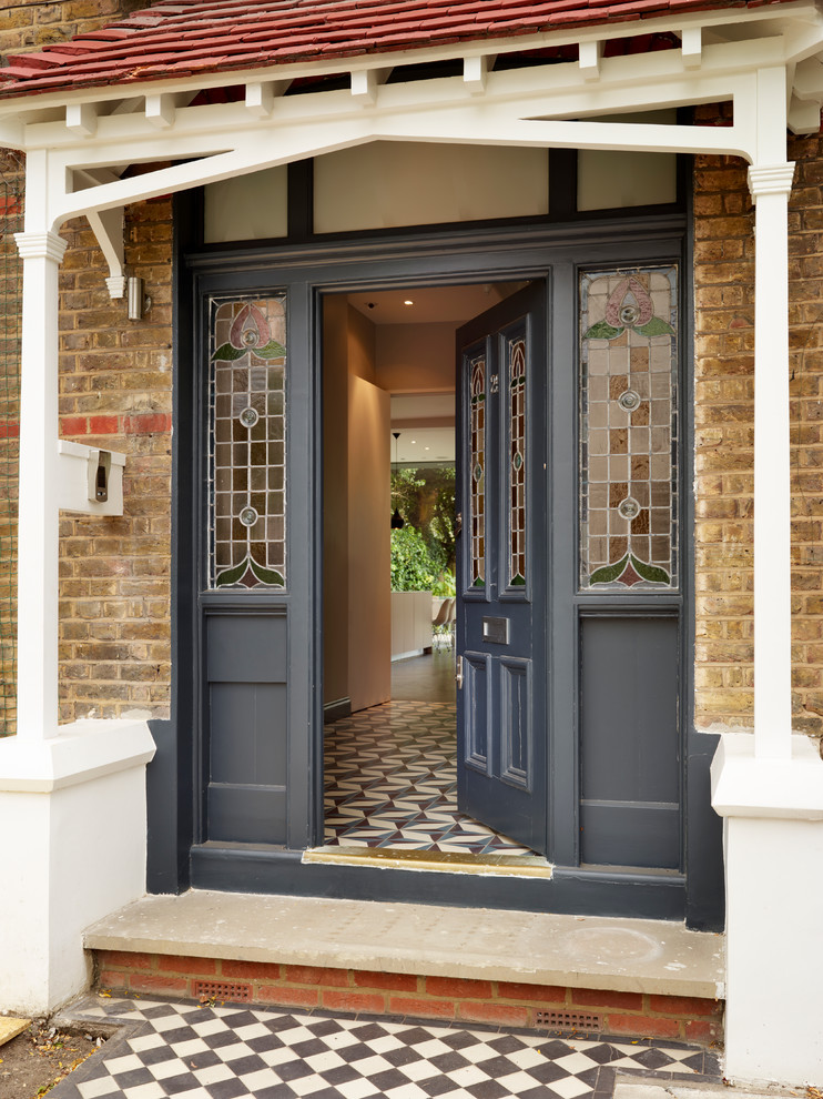 This is an example of a traditional entryway in Cheshire with a single front door.