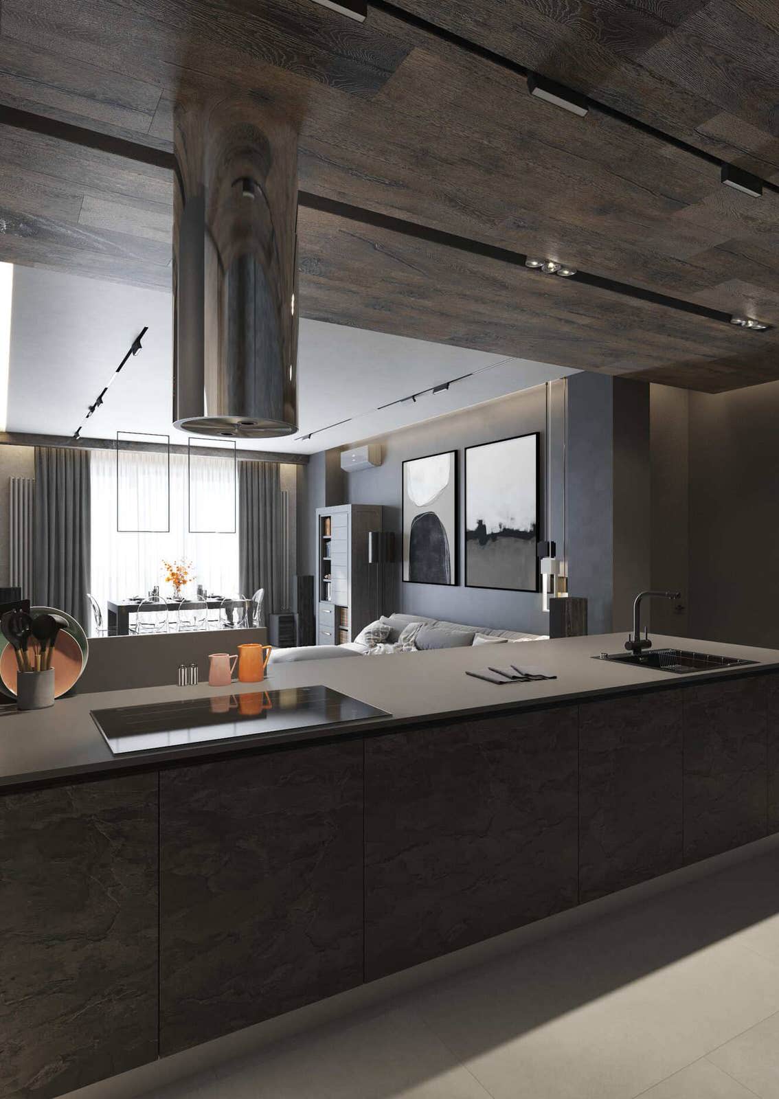 Лофт и облака. Квартира 140 м2 в центре города