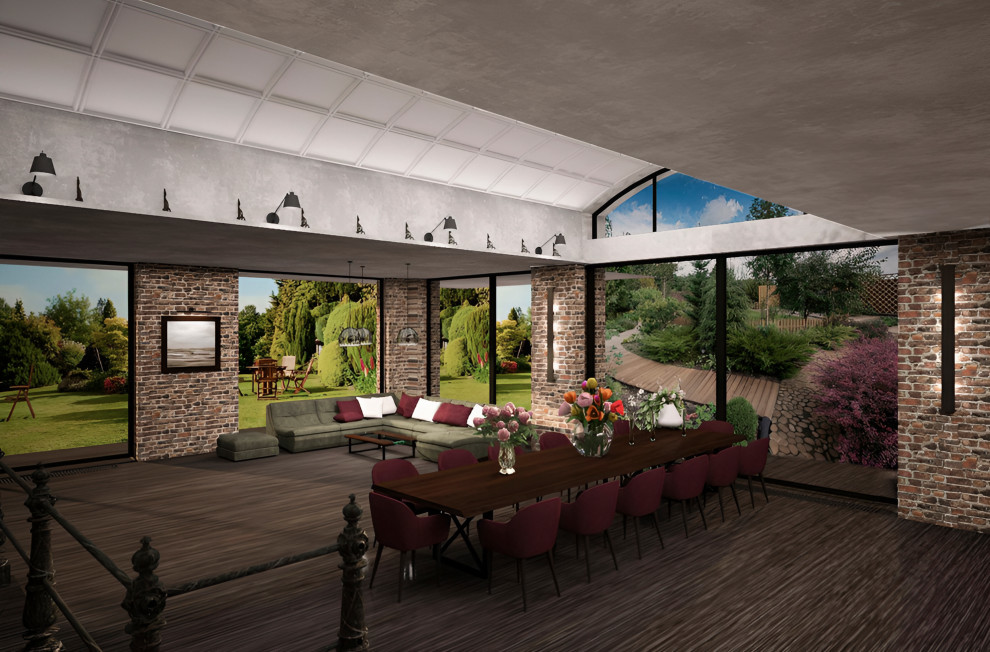 Зимняя веранда в стиле Лофт