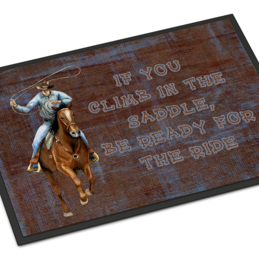 Carolines Treasures Sb3061mat Roper Horse If You Climb In The Saddle Be Ready