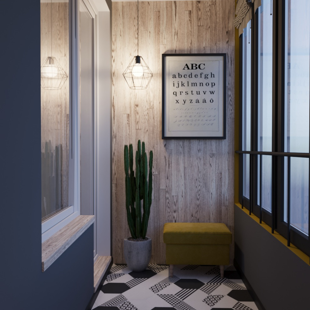 Интерьер компактной лоджии.