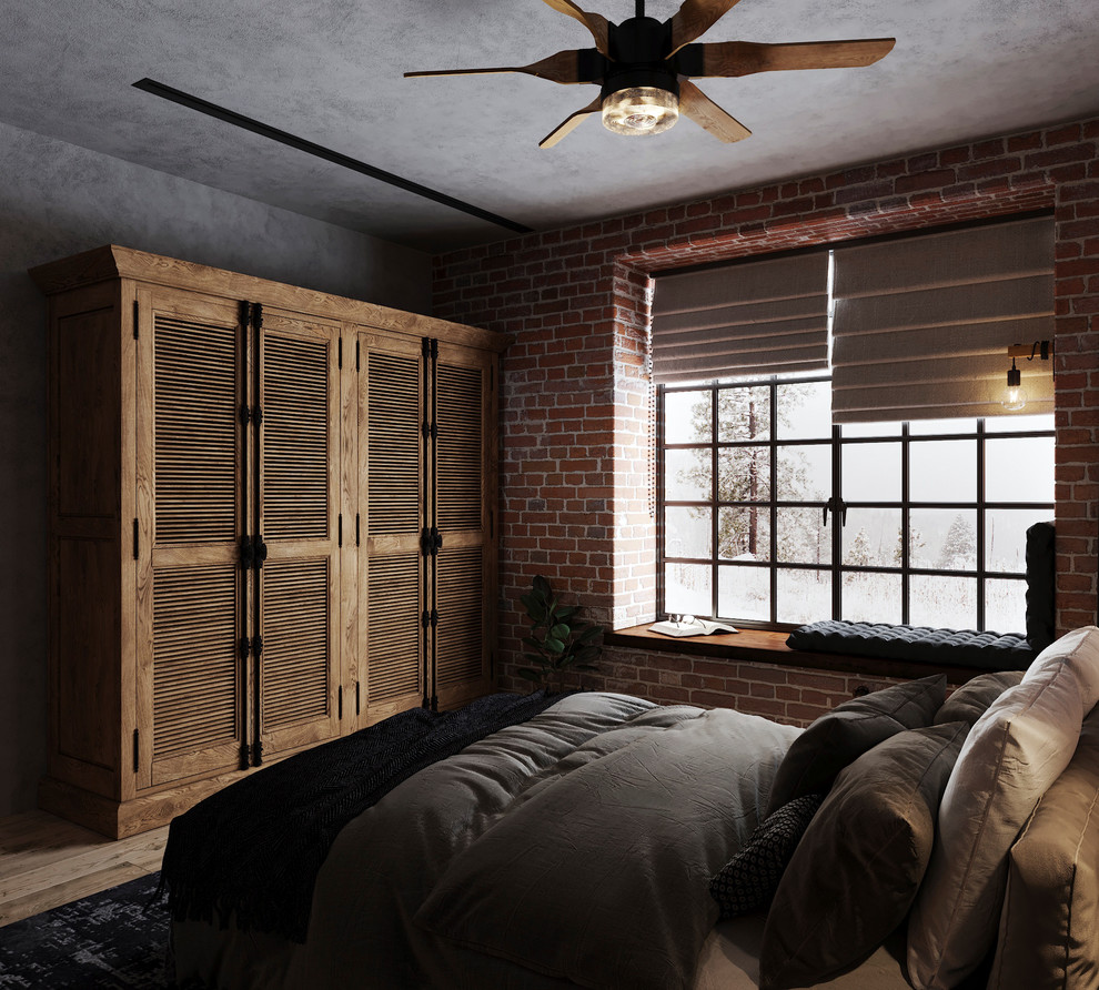 3D проект квартиры-студии 55 м.кв.