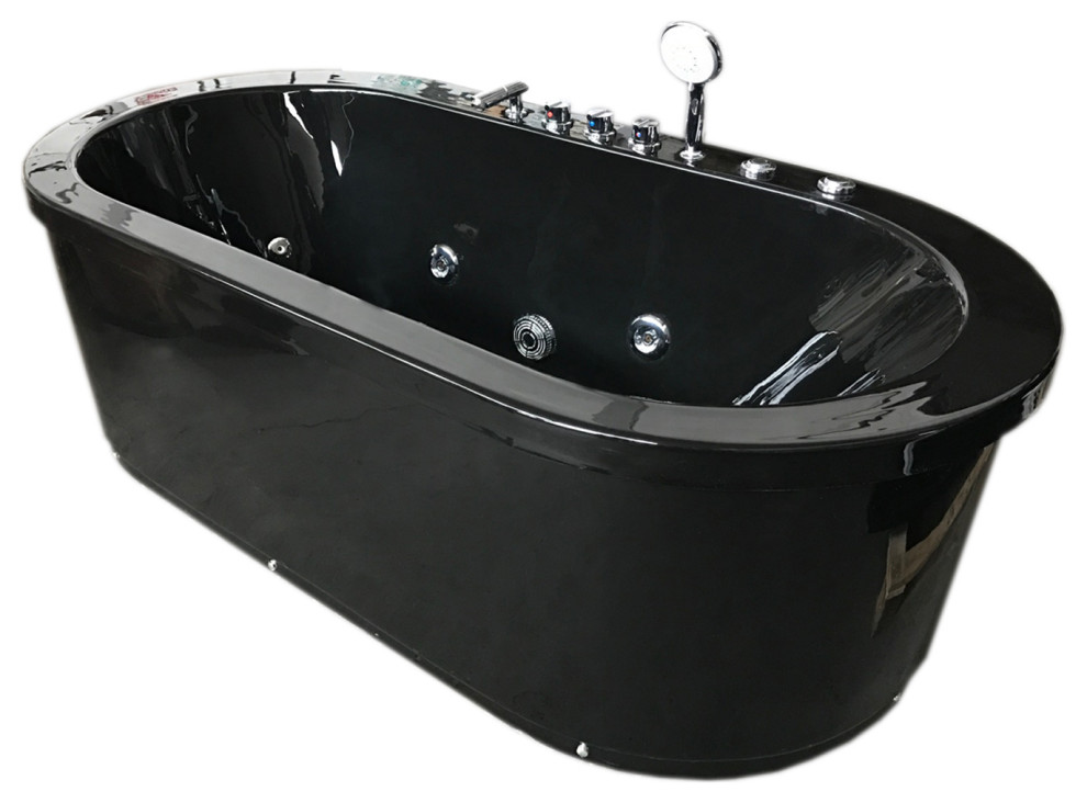 Whirlpool Freestanding Bathtub black hot tub - Cancun