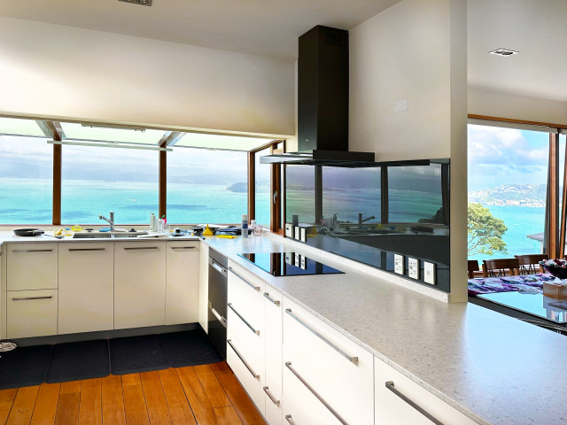 Back-Painted (Solid Colour Splashbacks) contemporaneo-cocina