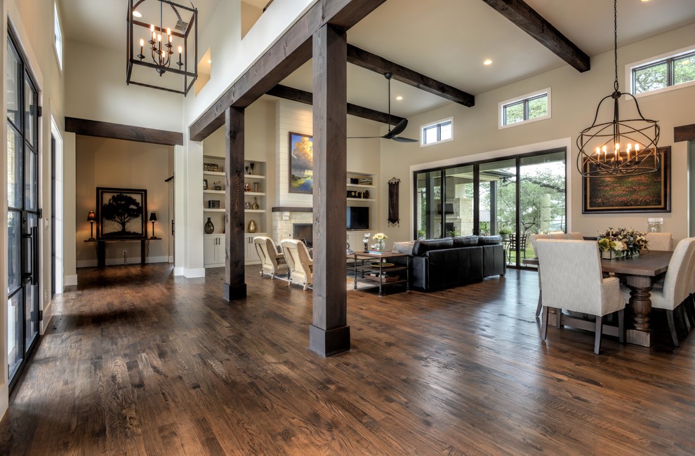 Modern Farmhouse - Cordillera Ranch - Country - Living Room - Austin ...
