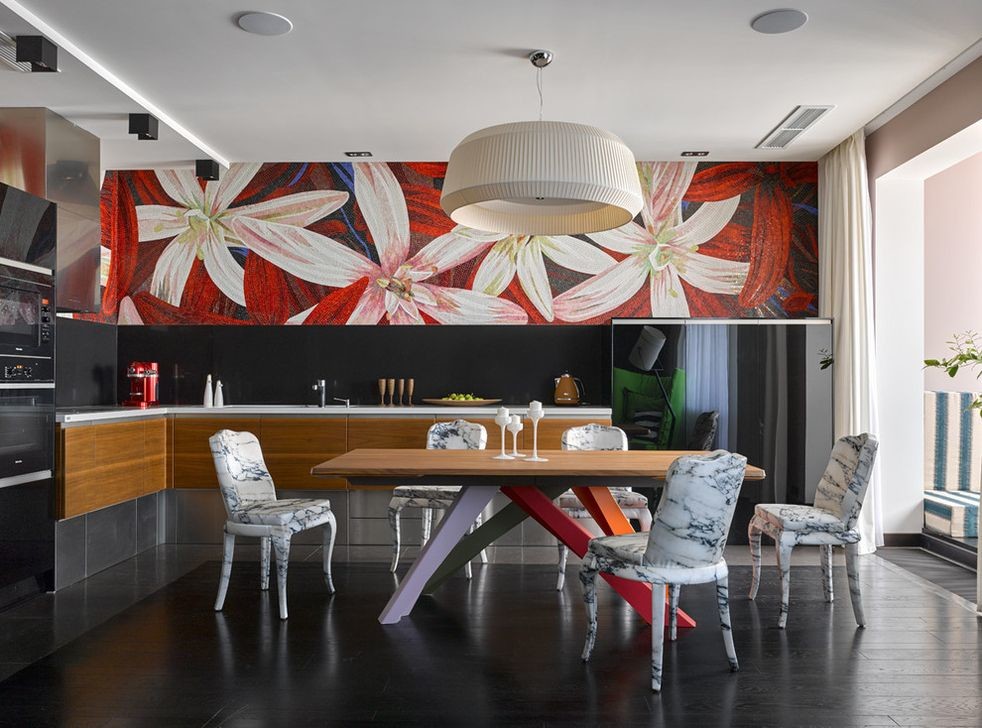 Современная эклектика в квартире на Кутузовском