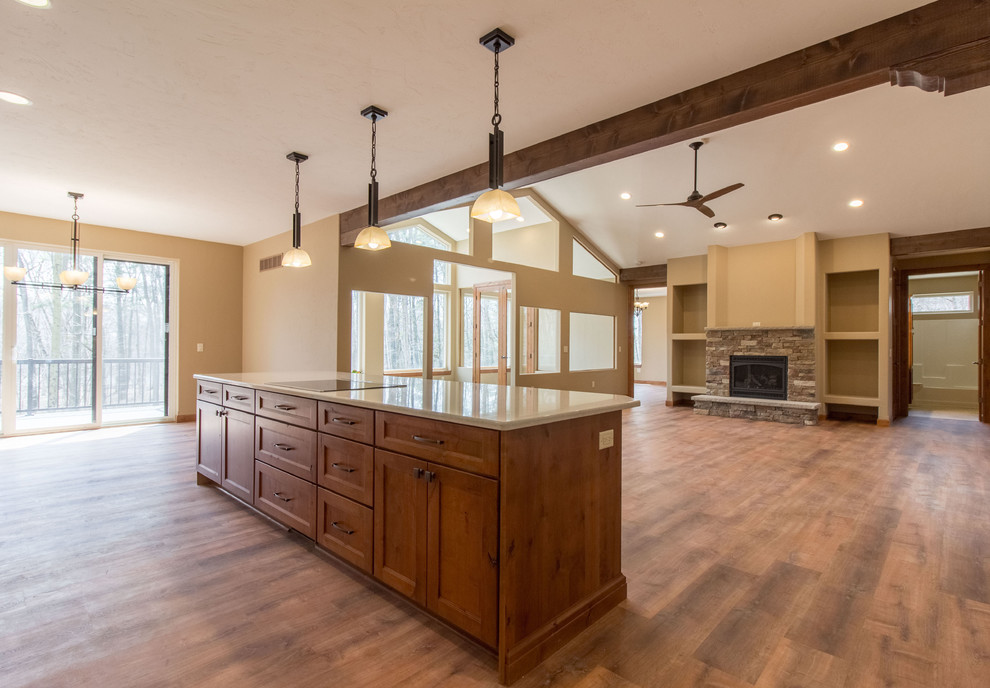 Inspiration for a rustic kitchen remodel in Milwaukee