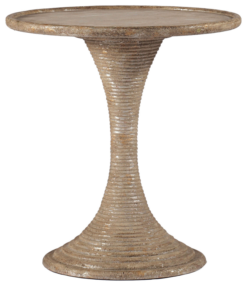 Gabby Gloria Antique Gold and Silver Leafed Table Transitional Side Tables And End Tables