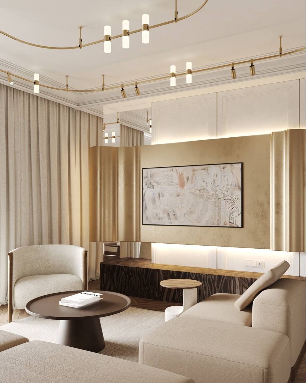 Уютная кухня-гостиная 51,1 м².