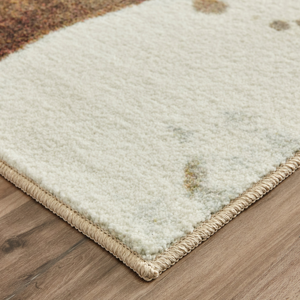 Mohawk Prismatic Marble Tile Gold Rug, 5'x8', 5'x8' Contemporary