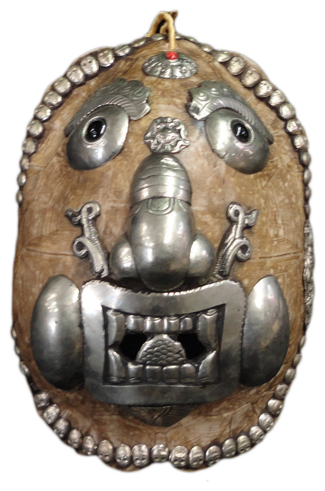 Pewter Village Tribal Ceremony Decor Mask Display