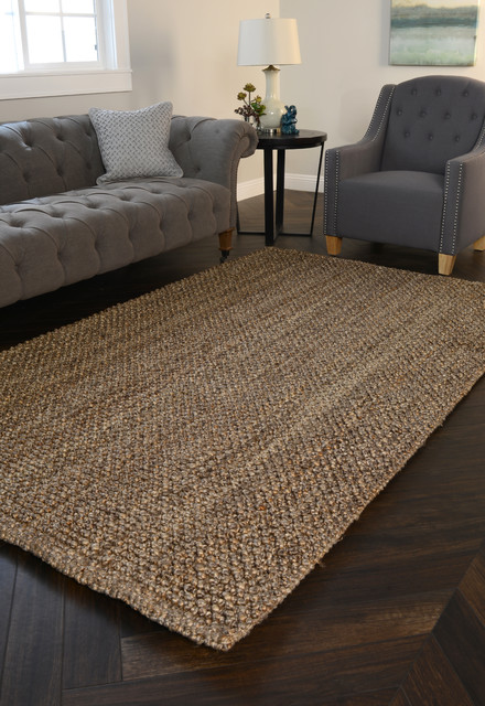 Eva Knobby Loop Jute Area Rug, Natural, 8'x10' by Kosas Home - Beach ...