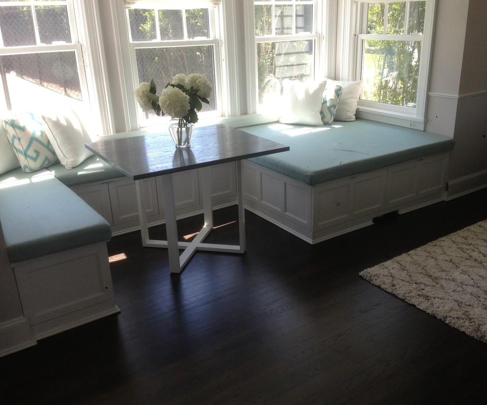 Example of a transitional dining room design in New York