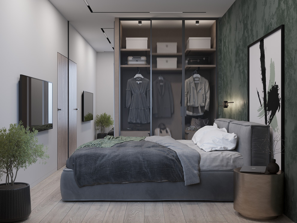 Проект спальни и ванной комнаты в ЖК "MYPRIORITY Basmanny"