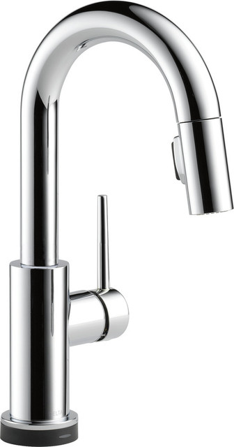 Delta Trinsic 1-Handle Pull-Down Bar/Prep Faucet with Touch2O Technology, Chrome