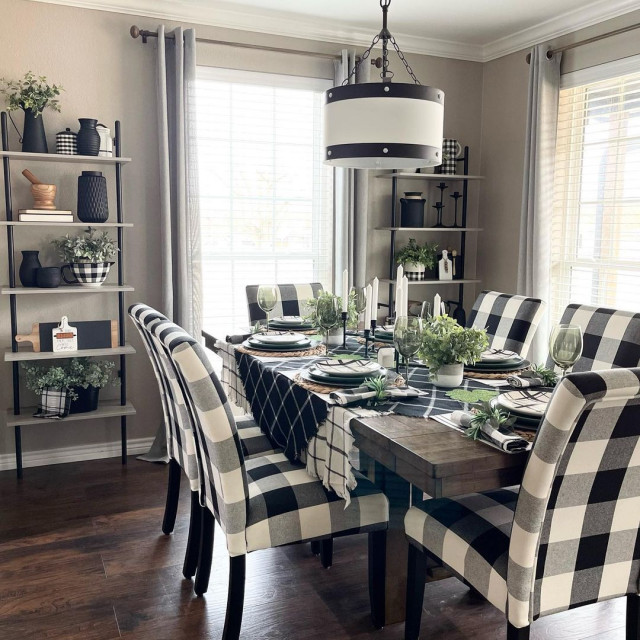 Dining Room Decor & Lighting Ideas - Modern Farmhouse Dining Room - Modern - Dining Room ...