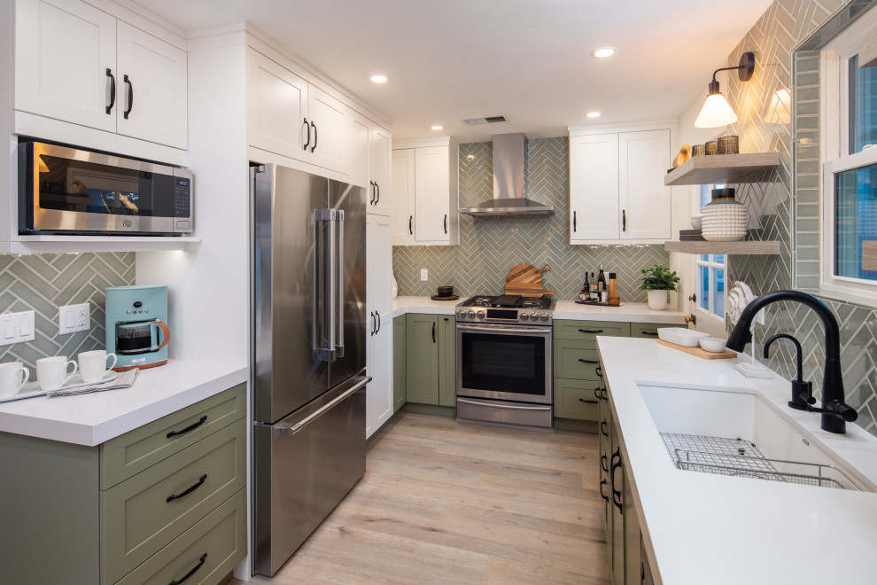 Transitional Green Serenity Kitchen - Transitional - Kitchen - San ...