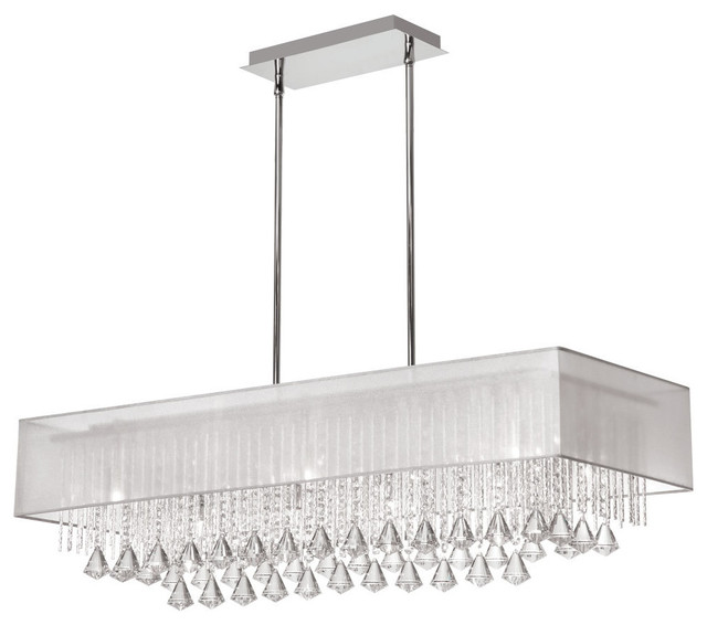 Dainolite Jacqueline Chandeliers 14 Polished Chrome 10 Light
