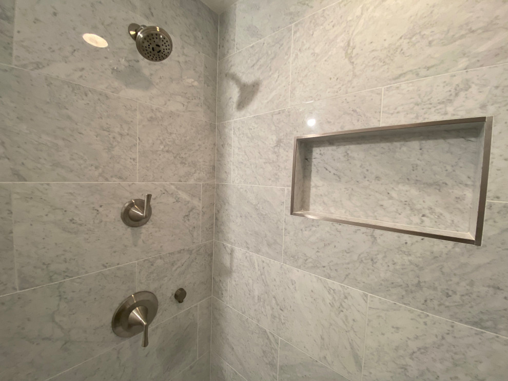 Carrara Bianco Marble Shower