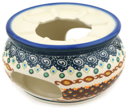 Polish Pottery 5" Stoneware Heater Hand-Decorated Design