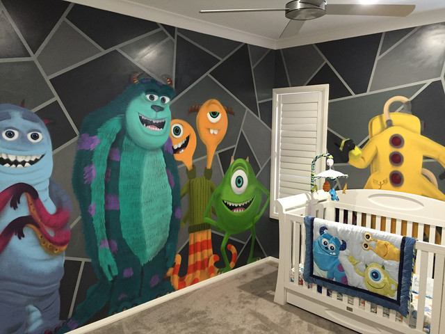 Monsters Inc Themed Bedroom Mural Bedroom Sydney By
