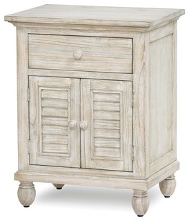 Tortuga II 1 Drawer, 2 Door Nightstand, Beach Sand - Beach Style ...