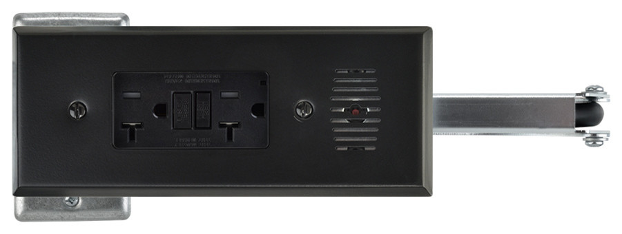 Style Drawer 21 Flush, In-Drawer Powering Outlet, 2 AC GFCI Outlets, Black