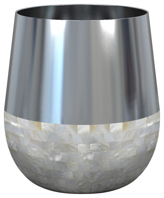 Mother Of Pearl Wastebasket Mother Of Pearl Wastebasket