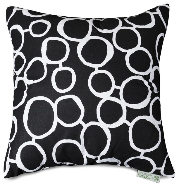 Fusion Black Large Pillow 20x20 Contemporary Decorative Pillows by VirVentures Houzz
