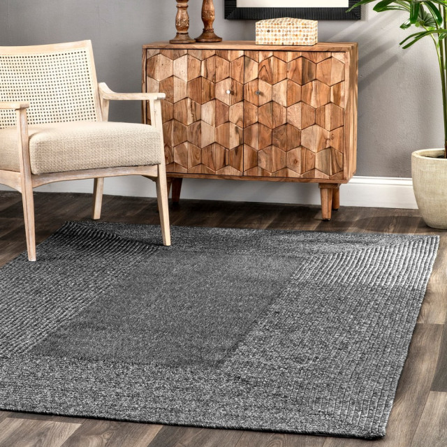 Nuloom Braided Trixie Casuals Striped Outdoor Area Rug Contemporary Outdoor Rugs By Nuloom
