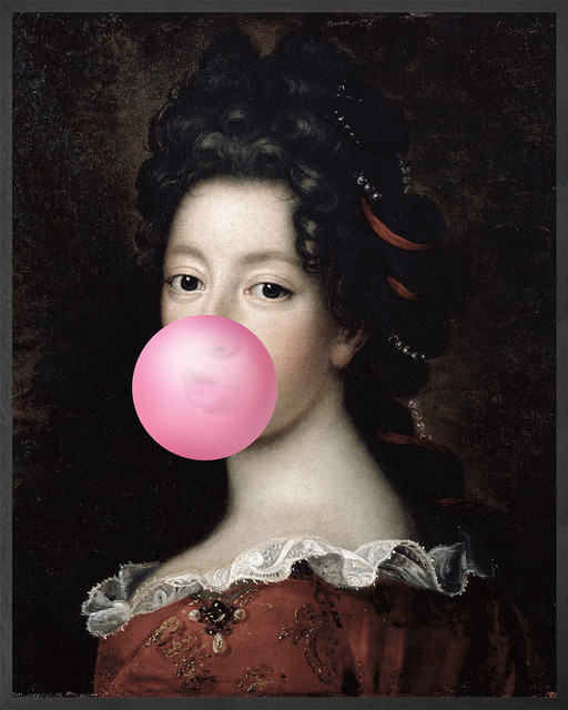 Bubblegum Framed Portrait, 81x102 cm