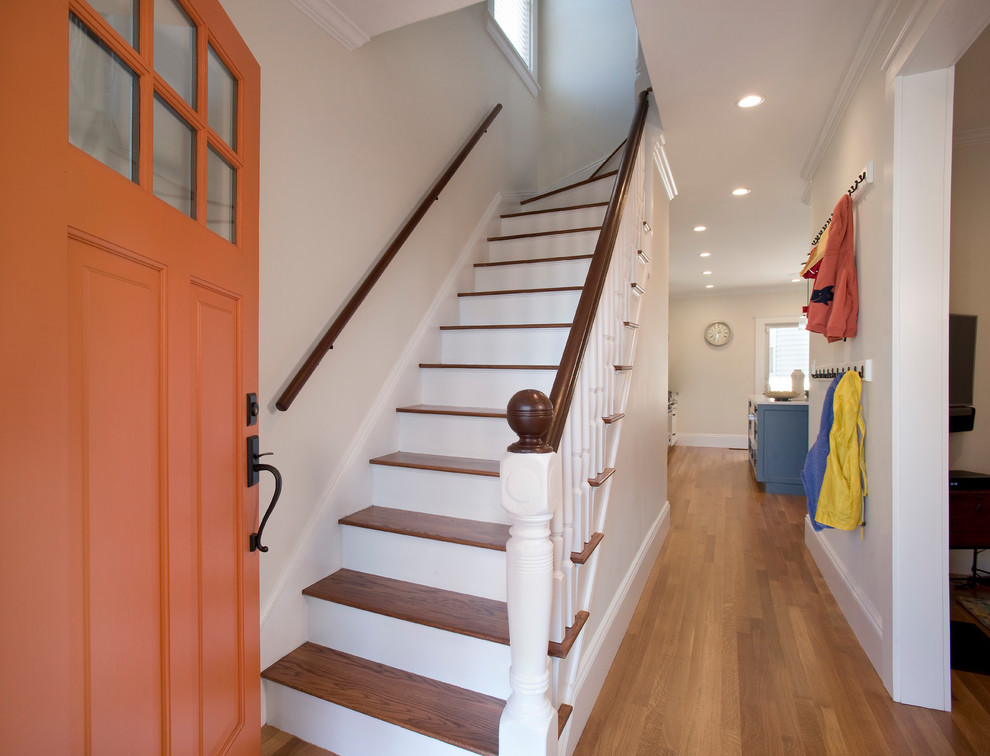 Transitional entryway photo in Boston